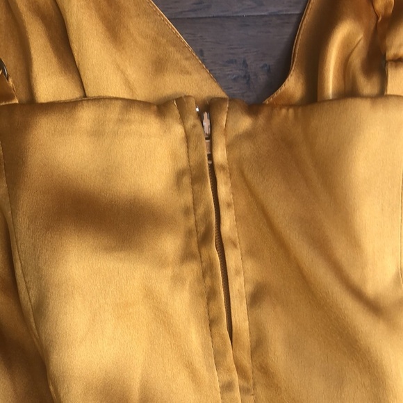 ModCloth mustard spaghetti strap long maxi dress Sz 0 New with tags - Picture 9 of 11